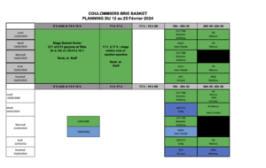 Planning du 12 au 25 février 2024