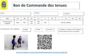Doc pour commander la tenue de vos enfants
