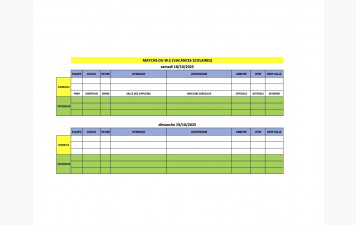 Match du Week-End 18 et 19 octobre