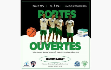 Portes ouvertes le samedi 7 février 9h à 15h au lycée sur notre section basket