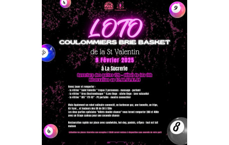 LOTO de la. St VALENTIN le Dimanche 9 Février 