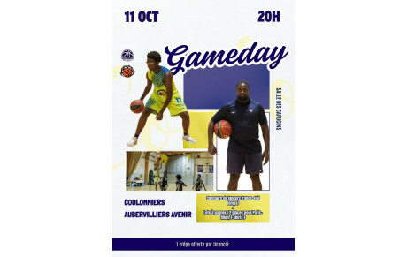 Gameday le 11 octobre 20h00